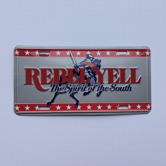 Vintage Rebel Yell Bourbon Whiskey Spirit of the South License Plate Tag. Distil - Picture 14 of 16